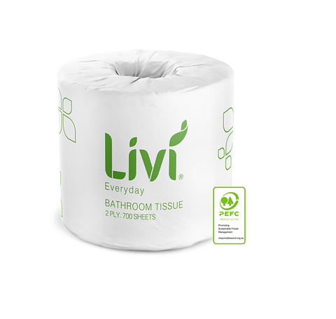 2PLY 700 SHEETS LIVI EVERYDAY TOILET TISSUE 7004
