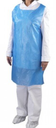 APRON HDPE- STANDARD 25UM HANG PACK- 960X1450MM BLUE