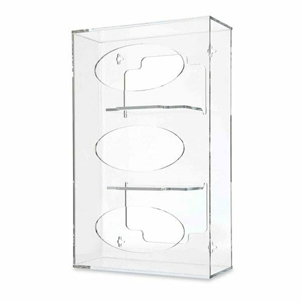 THREE TIER ACRYLIC GLOVE DISPENSER