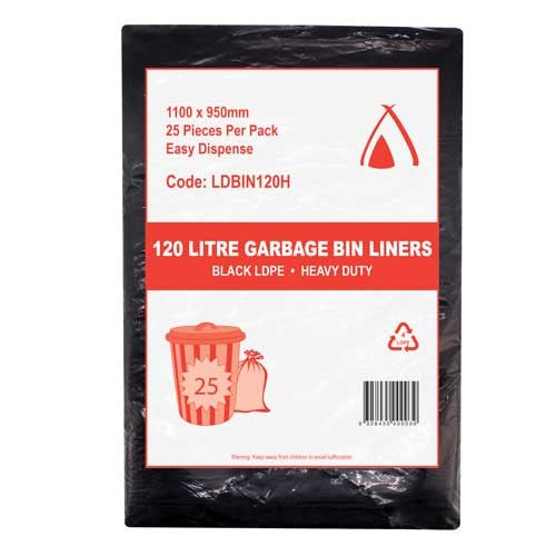 120L HEAVY DUTY BLACK BIN LINER