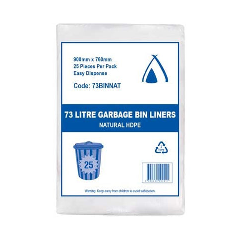 73L NATURAL BIN LINER (73BINNAT)