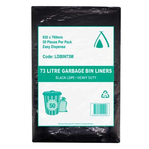 73L BLACK BIN LINER (LDBIN73M)