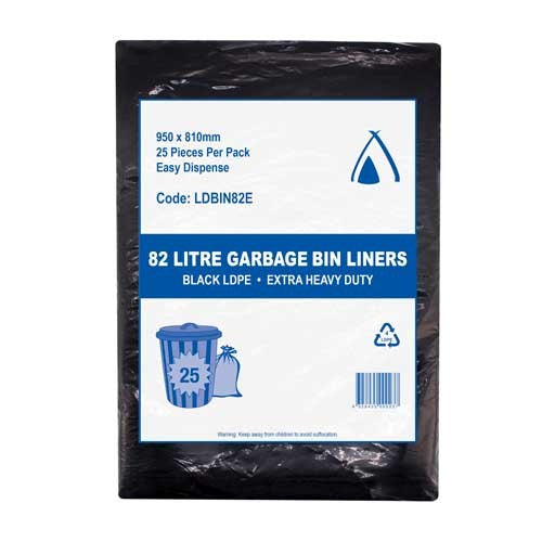 83L HEAVY DUTY BLACK BIN LINER (LDBIN82E)
