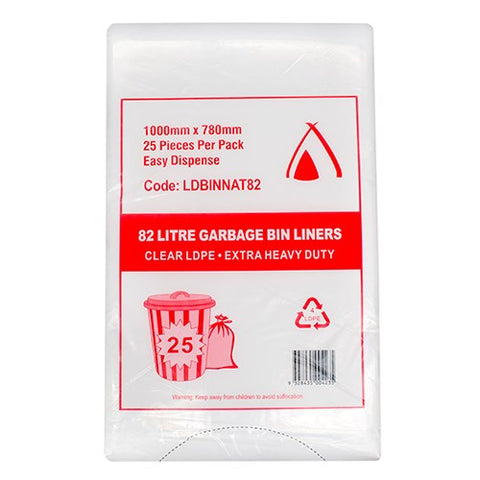 82L HEAVY DUTY BIN LINER- NATURAL