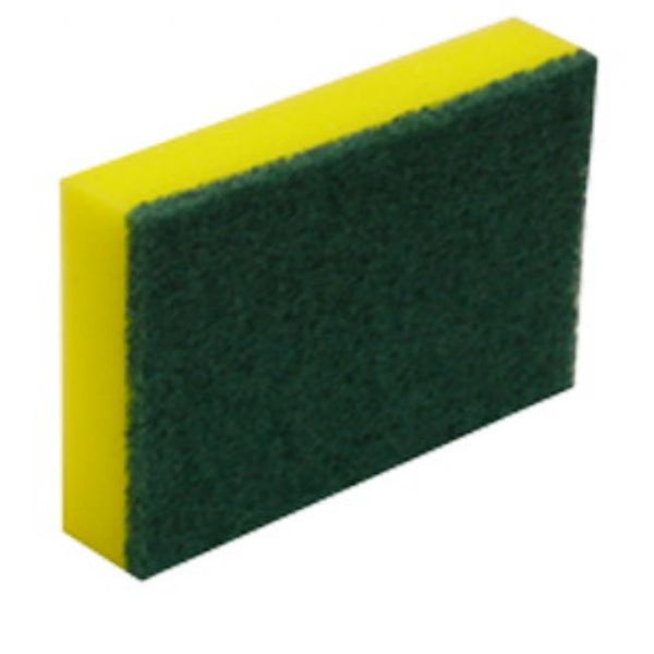 GREEN & YELLOW SCOURER SPONGE