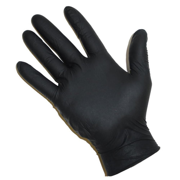NITRILE GLOVE POWDER FREE BLACK- LARGE